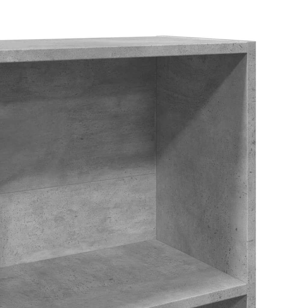 Boekenkast 80x30x152 cm bewerkt hout betongrijs