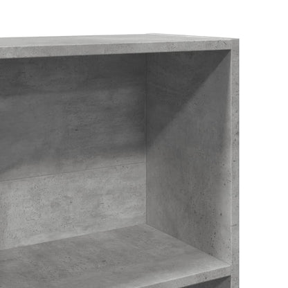 Boekenkast 80x30x152 cm bewerkt hout betongrijs