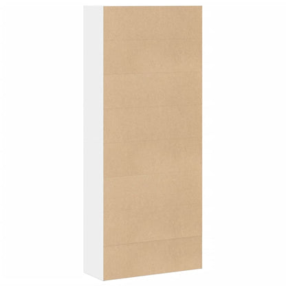 Boekenkast 80x30x189 cm bewerkt hout wit