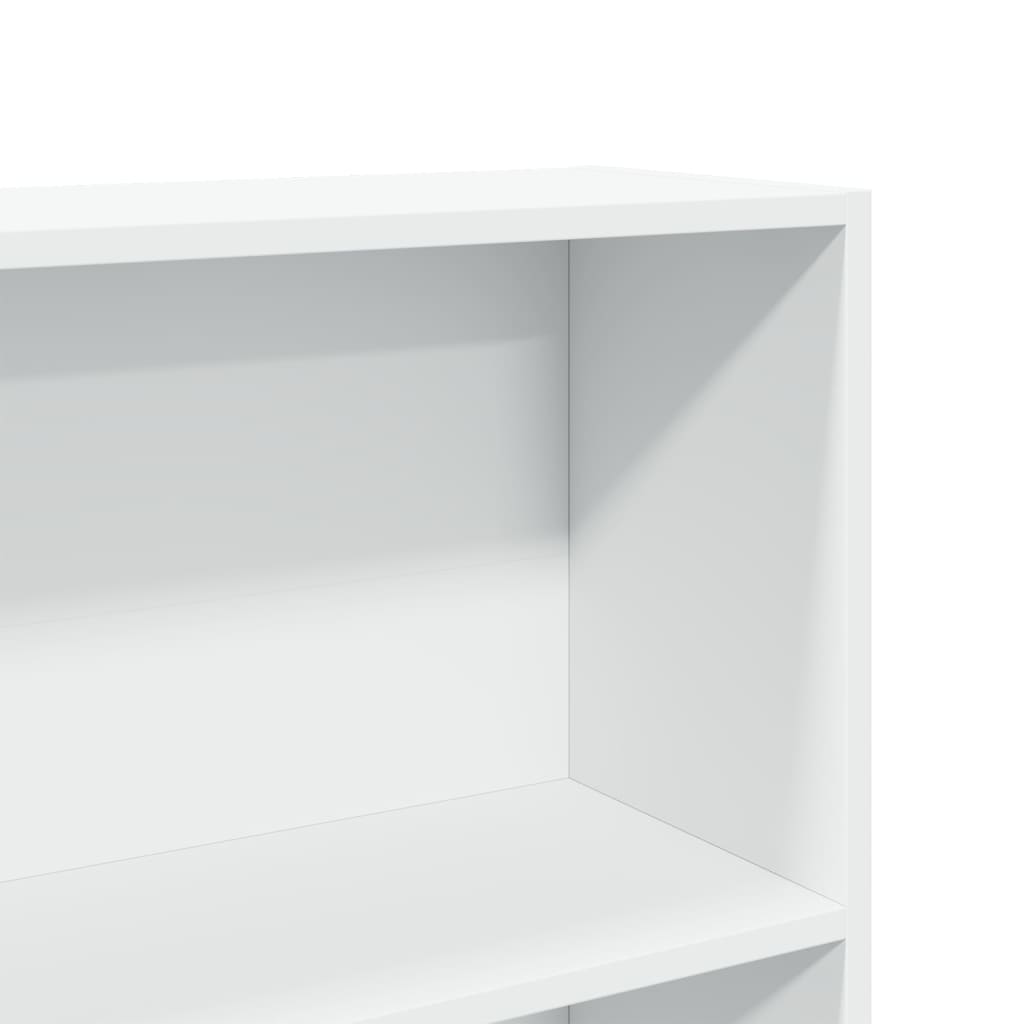 Boekenkast 80x30x189 cm bewerkt hout wit