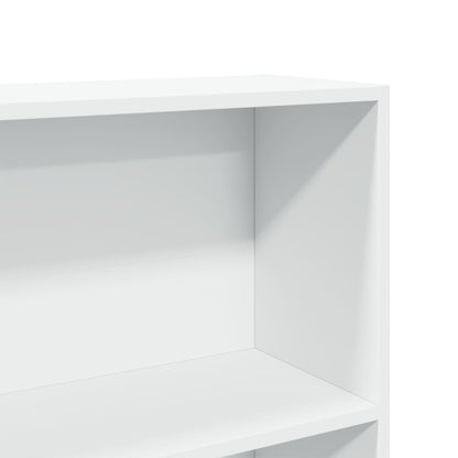 Boekenkast 80x30x189 cm bewerkt hout wit