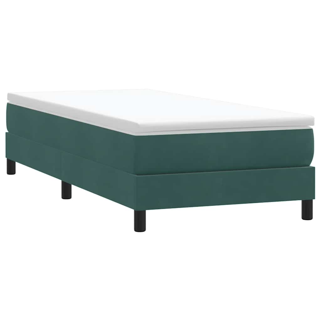 Boxspring zonder matras fluweel donkergroen 80x220 cm