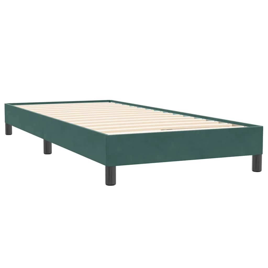 Boxspring zonder matras fluweel donkergroen 80x220 cm