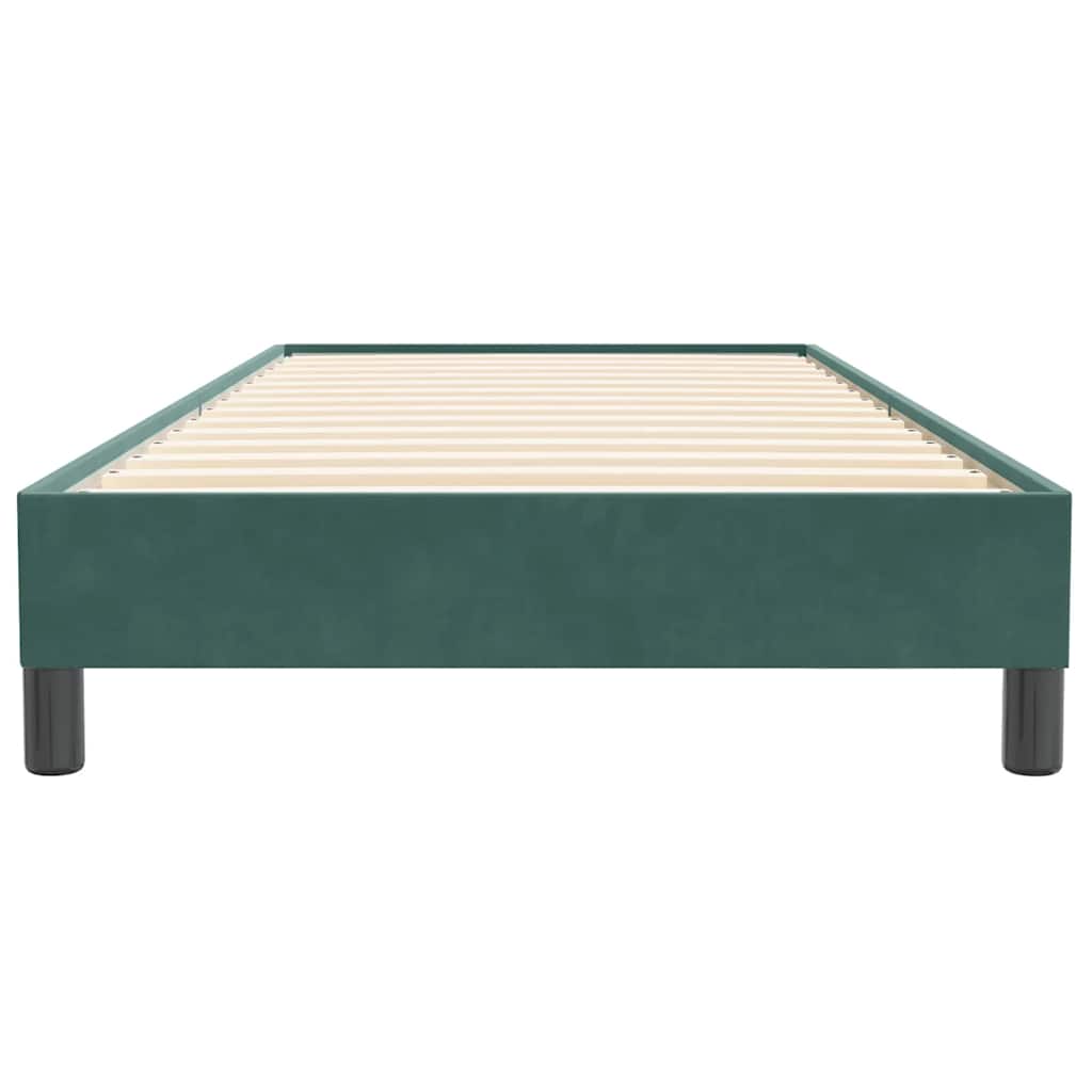 Boxspring zonder matras fluweel donkergroen 80x220 cm