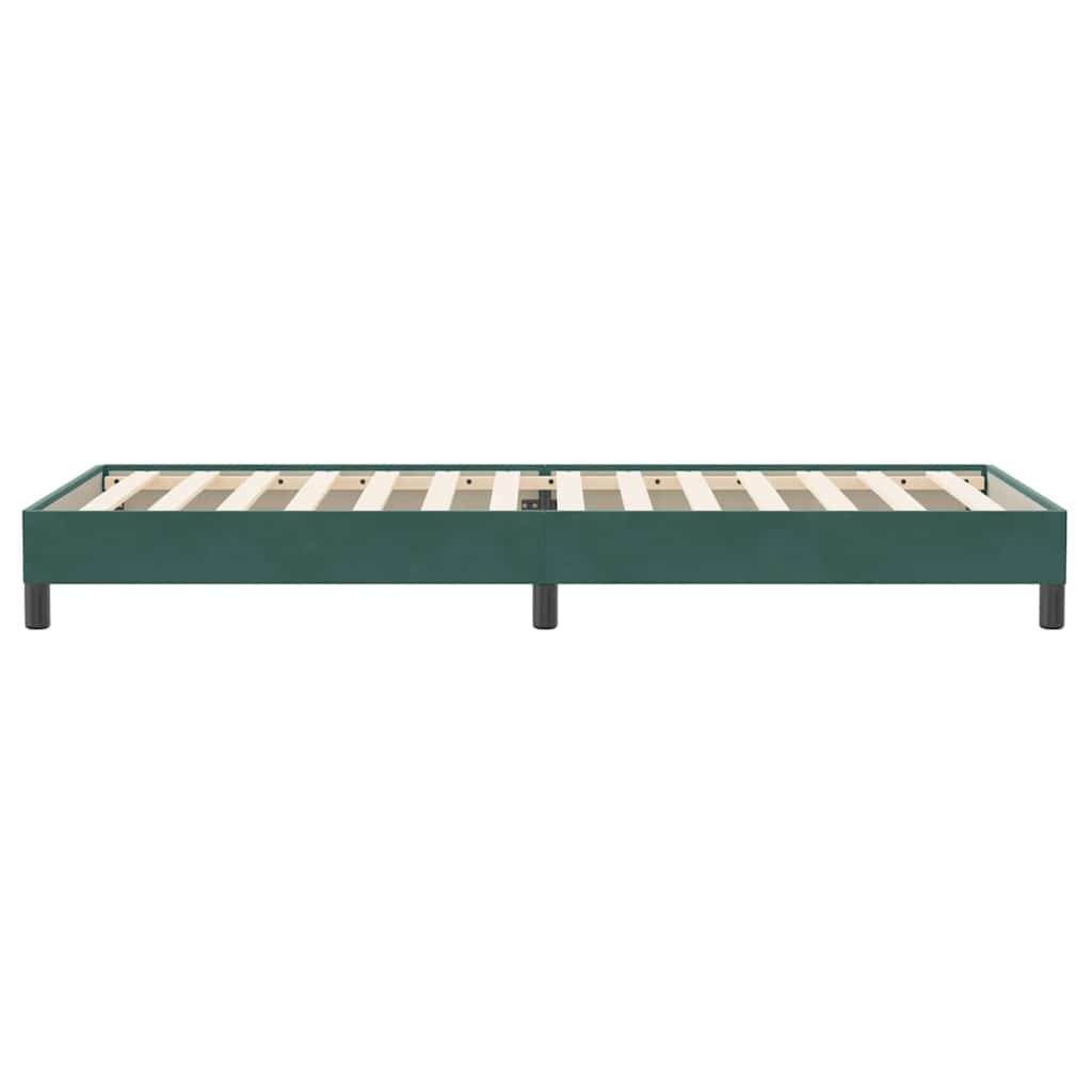 Boxspring zonder matras fluweel donkergroen 80x220 cm