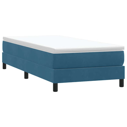 Boxspring zonder matras fluweel donkerblauw 80x220 cm