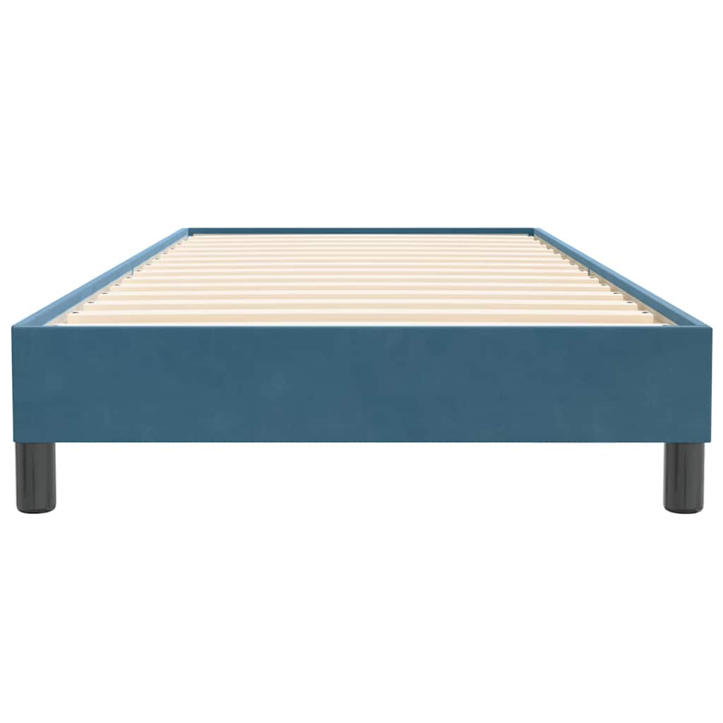 Boxspring zonder matras fluweel donkerblauw 80x220 cm