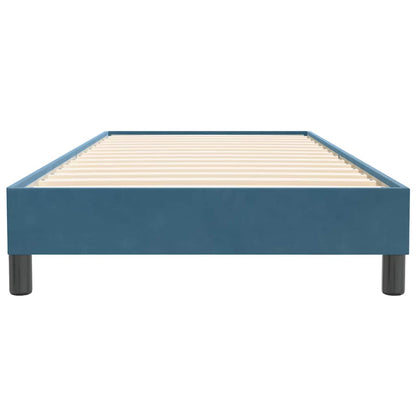 Boxspring zonder matras fluweel donkerblauw 80x220 cm