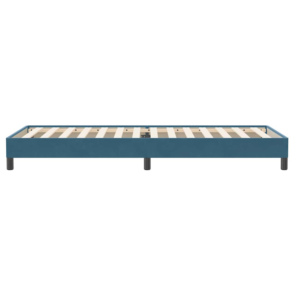 Boxspring zonder matras fluweel donkerblauw 80x220 cm