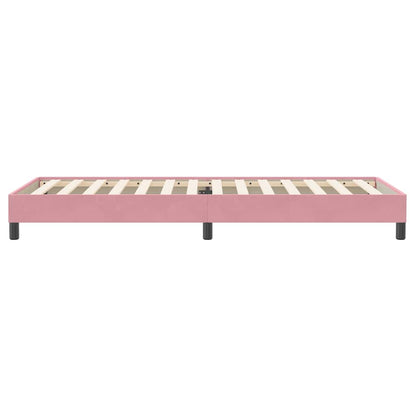 Boxspring zonder matras fluweel roze 90x220 cm
