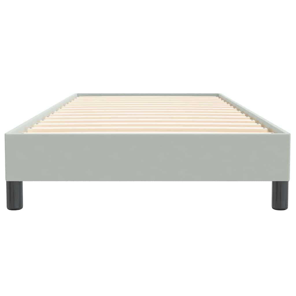 Boxspring zonder matras fluweel lichtgrijs 100x220 cm