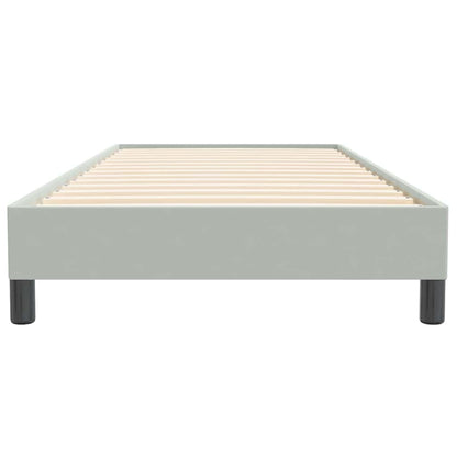 Boxspring zonder matras fluweel lichtgrijs 100x220 cm