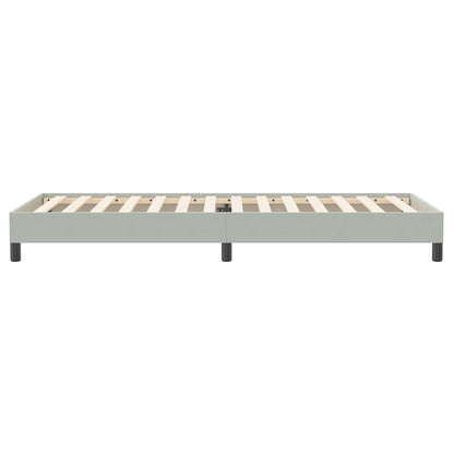 Boxspring zonder matras fluweel lichtgrijs 100x220 cm