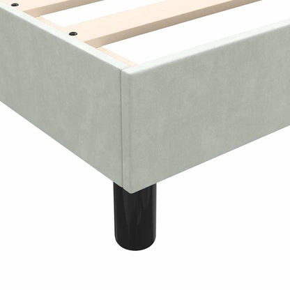 Boxspring zonder matras fluweel lichtgrijs 100x220 cm