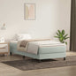 Boxspring zonder matras fluweel lichtgrijs 100x220 cm
