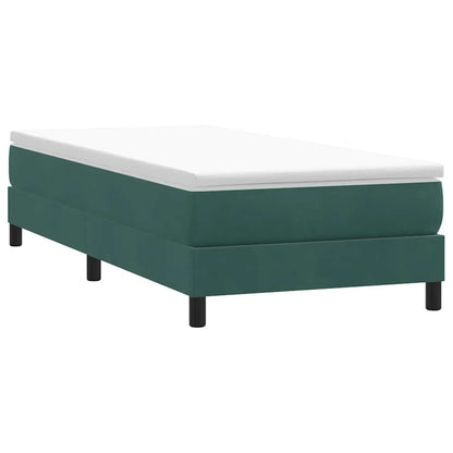Boxspring zonder matras fluweel donkergroen 100x220 cm