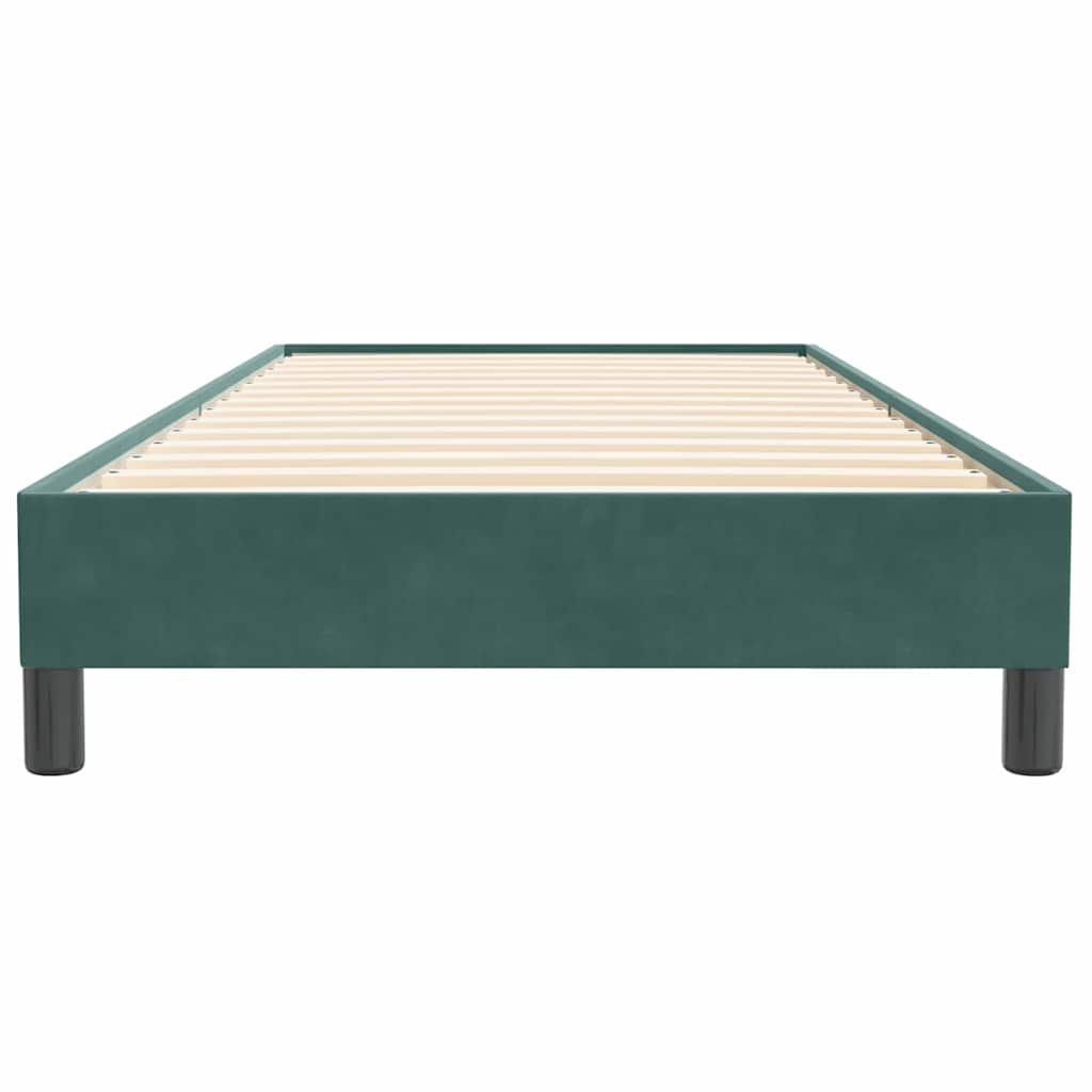 Boxspring zonder matras fluweel donkergroen 100x220 cm
