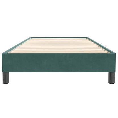 Boxspring zonder matras fluweel donkergroen 100x220 cm