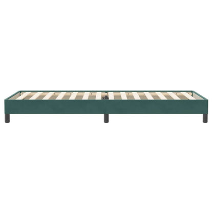 Boxspring zonder matras fluweel donkergroen 100x220 cm