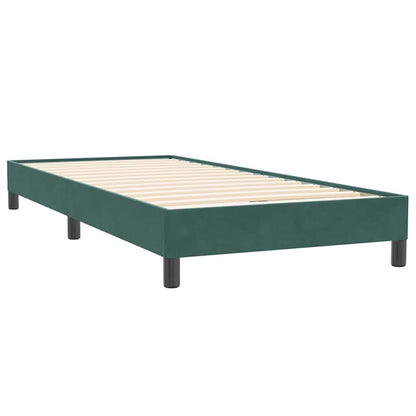 Boxspring zonder matras fluweel donkergroen 100x220 cm