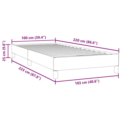 Boxspring zonder matras fluweel donkergroen 100x220 cm