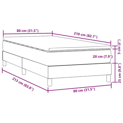 Boxspring met matras fluweel donkergroen 80x210 cm