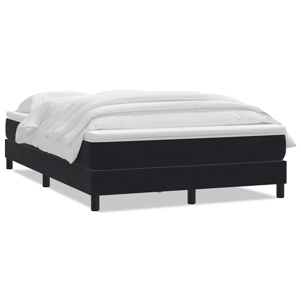 Boxspring met matras fluweel zwart 160x220 cm