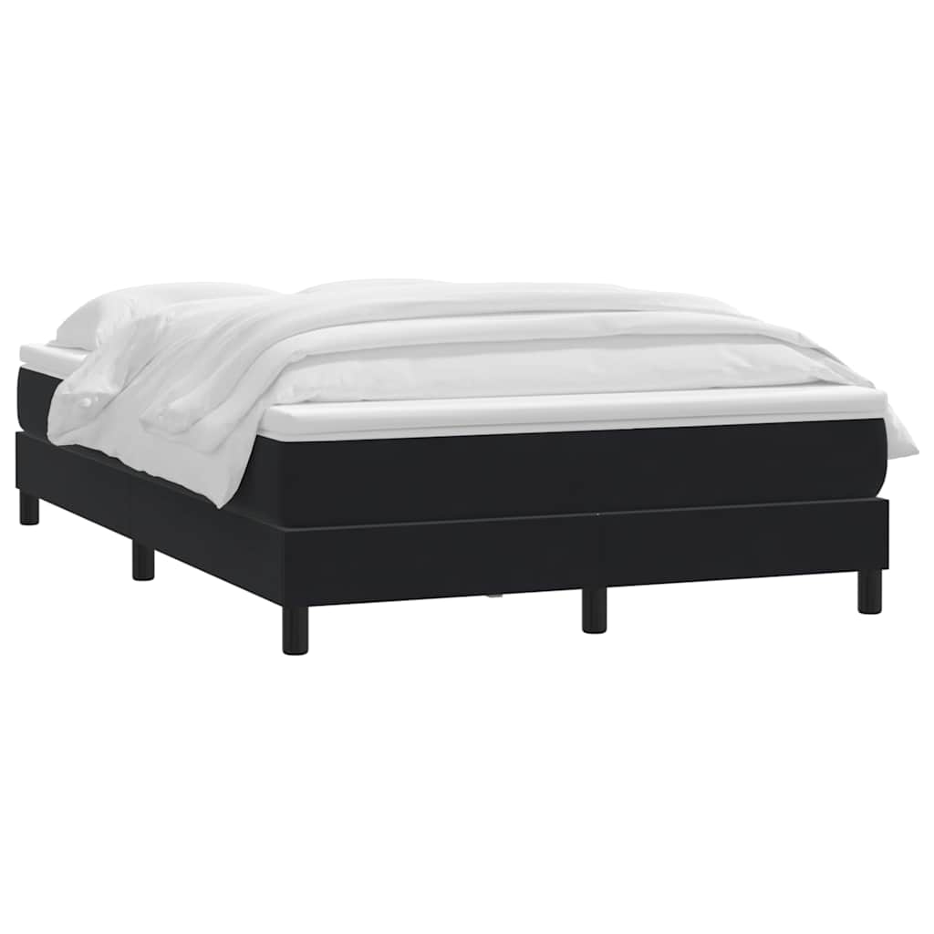 Boxspring met matras fluweel zwart 160x220 cm