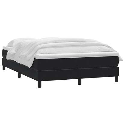 Boxspring met matras fluweel zwart 160x220 cm