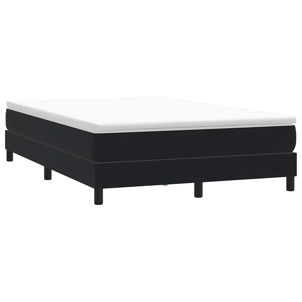 Boxspring met matras fluweel zwart 160x220 cm