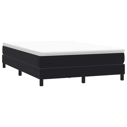 Boxspring met matras fluweel zwart 160x220 cm