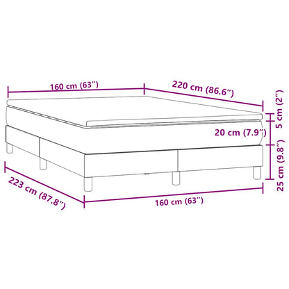 Boxspring met matras fluweel zwart 160x220 cm