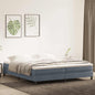 Boxspring met matras fluweel donkergrijs 180x220 cm