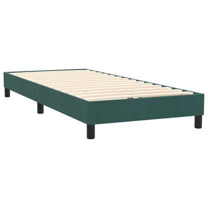 Boxspring met matras fluweel donkergroen 80x220 cm