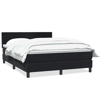 Boxspring met matras fluweel zwart 160x220 cm