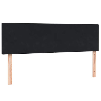 Boxspring met matras fluweel zwart 160x220 cm