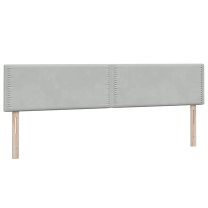 Boxspring met matras fluweel lichtgrijs 180x220 cm