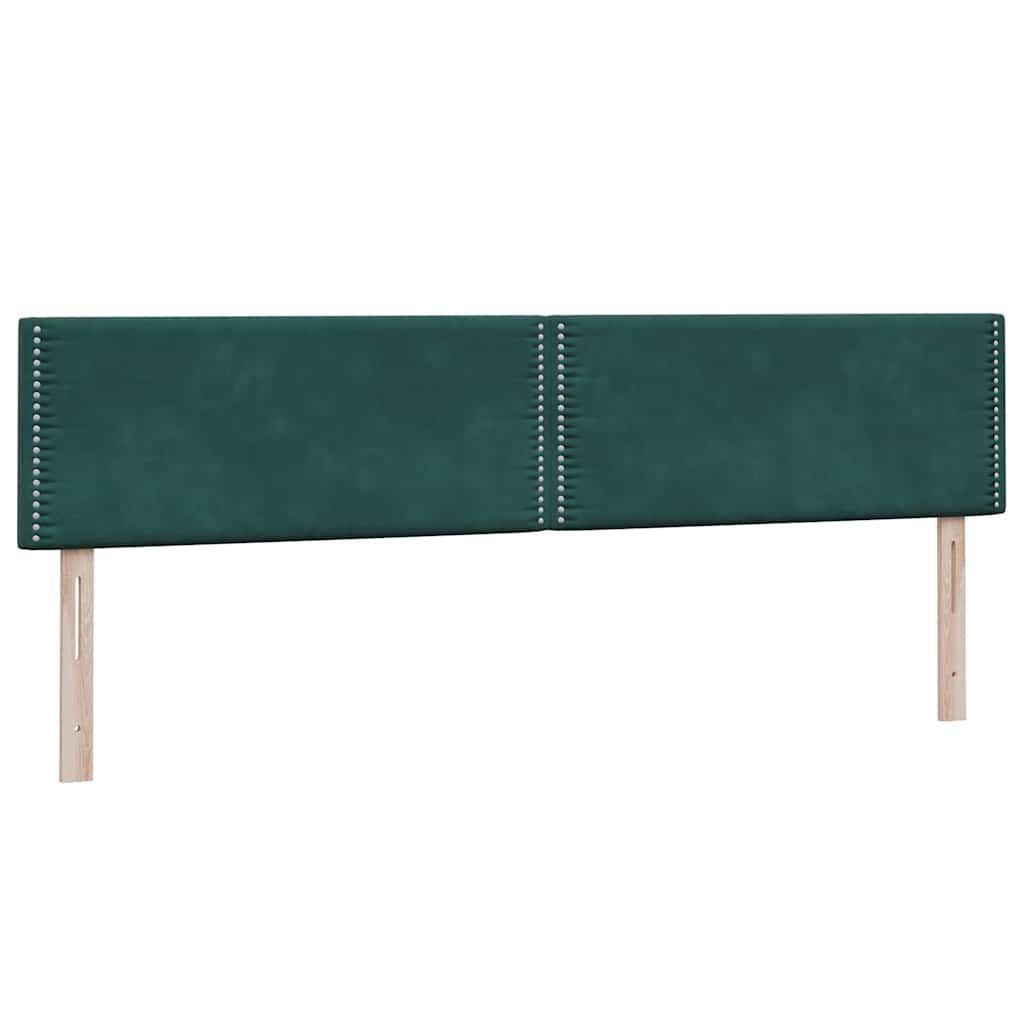 Boxspring met matras fluweel donkergroen 180x220 cm