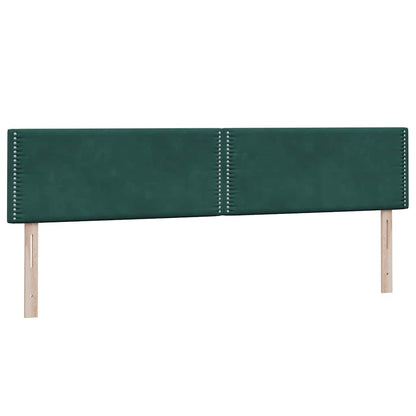 Boxspring met matras fluweel donkergroen 180x220 cm