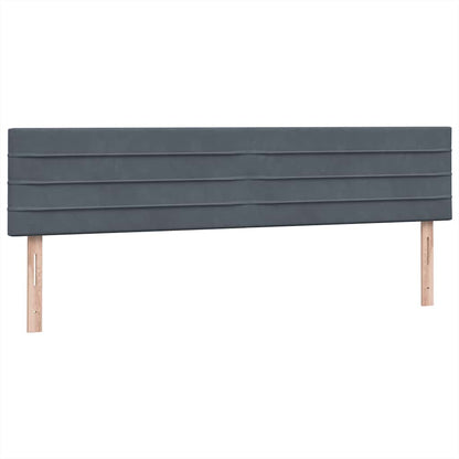 Boxspring met matras fluweel donkergrijs 200x220 cm