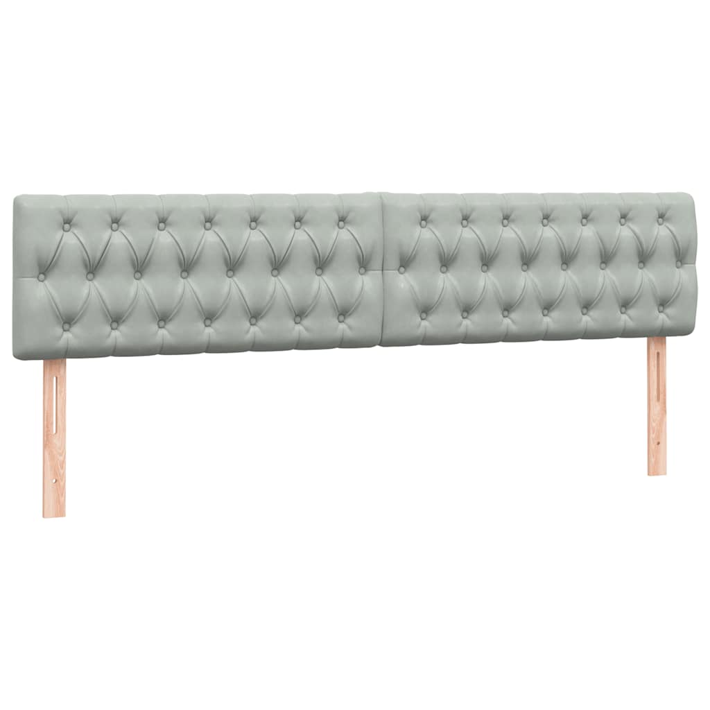 Boxspring met matras fluweel lichtgrijs 180x220 cm
