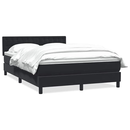 Boxspring met matras fluweel zwart 160x210 cm