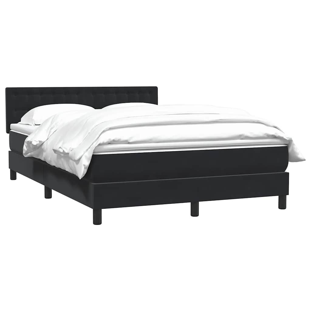 Boxspring met matras fluweel zwart 160x210 cm
