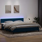 Boxspring met matras fluweel donkerblauw 180x210 cm