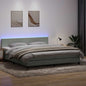 Boxspring met matras fluweel lichtgrijs 200x210 cm
