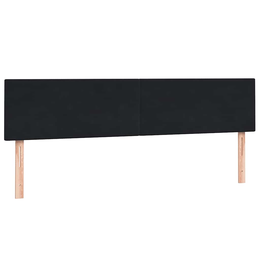 Boxspring met matras fluweel zwart 180x220 cm