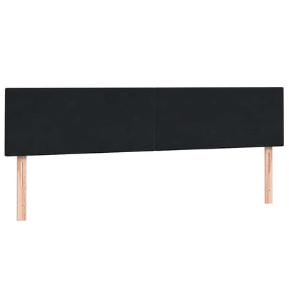 Boxspring met matras fluweel zwart 180x220 cm