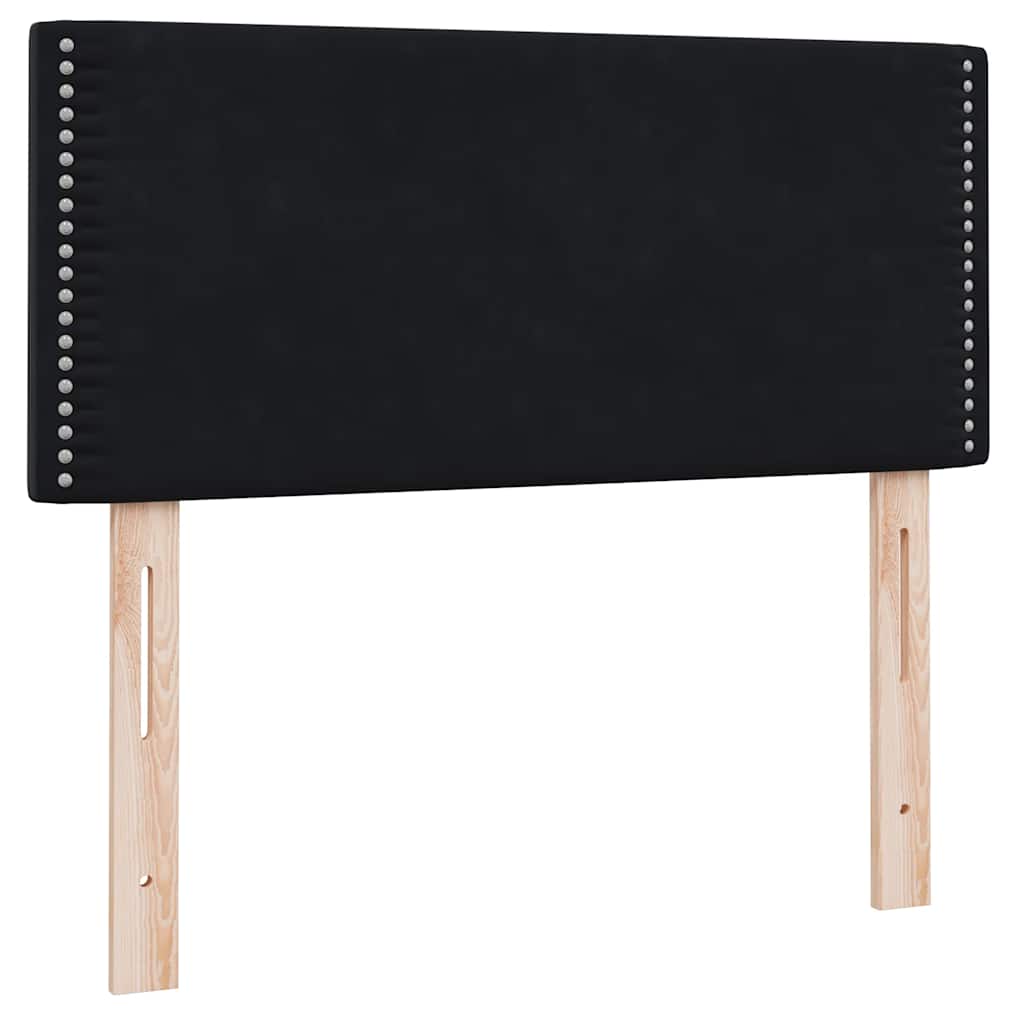 Boxspring met matras fluweel zwart 80x210 cm