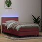 Boxspring met matras fluweel roze 80x210 cm