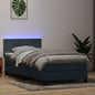 Boxspring met matras fluweel donkergrijs 90x210 cm